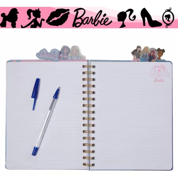 Innovative Designs Barbie Tab Journal Notebook Spiral Bound 96 Lined Pages 8 x 7 inches PurpleInnovative Designs Barbie Tab Journal Notebook Spiral Bound 96 Lined Pages 8 x 7 inches Purple