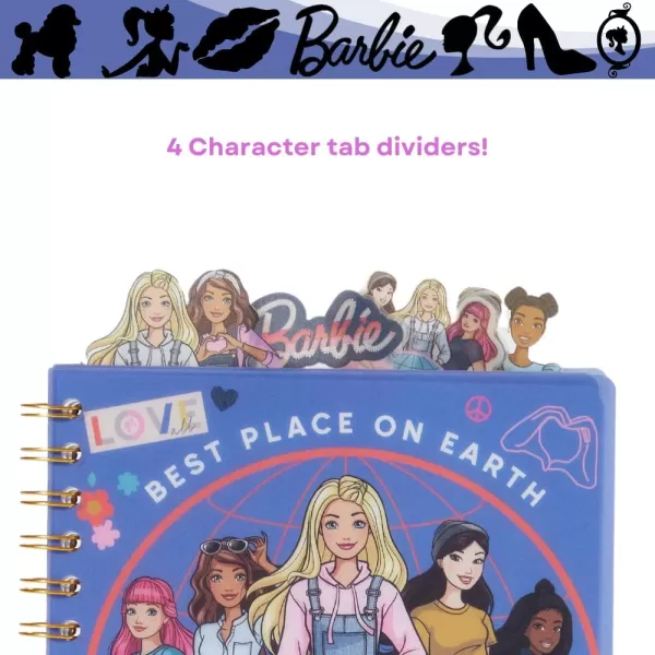 Innovative Designs Barbie Tab Journal Notebook Spiral Bound 96 Lined Pages 8 x 7 inches PurpleInnovative Designs Barbie Tab Journal Notebook Spiral Bound 96 Lined Pages 8 x 7 inches Purple