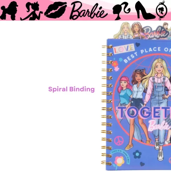 Innovative Designs Barbie Tab Journal Notebook Spiral Bound 96 Lined Pages 8 x 7 inches PurpleInnovative Designs Barbie Tab Journal Notebook Spiral Bound 96 Lined Pages 8 x 7 inches Purple