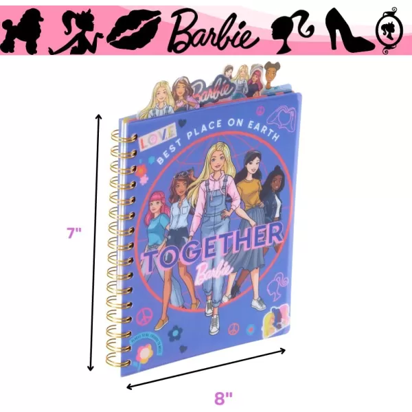 Innovative Designs Barbie Tab Journal Notebook Spiral Bound 96 Lined Pages 8 x 7 inches PurpleInnovative Designs Barbie Tab Journal Notebook Spiral Bound 96 Lined Pages 8 x 7 inches Purple