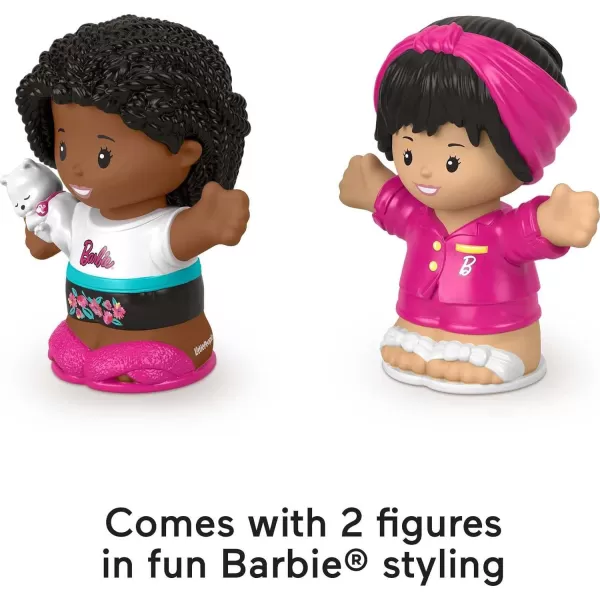 Little People Barbie Toddler Toys Party Figure Pack 2 Characters for Pretend Play Ages 18 MonthsSleepover