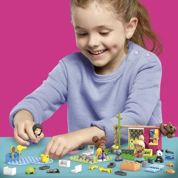 Mega Barbie Toy Building Set Farmers Market with 3 Barbie MicroDolls 4 Barbie Pets and Accessories Easy to Build Set for Ages 4 and UpBarbie Animal Care