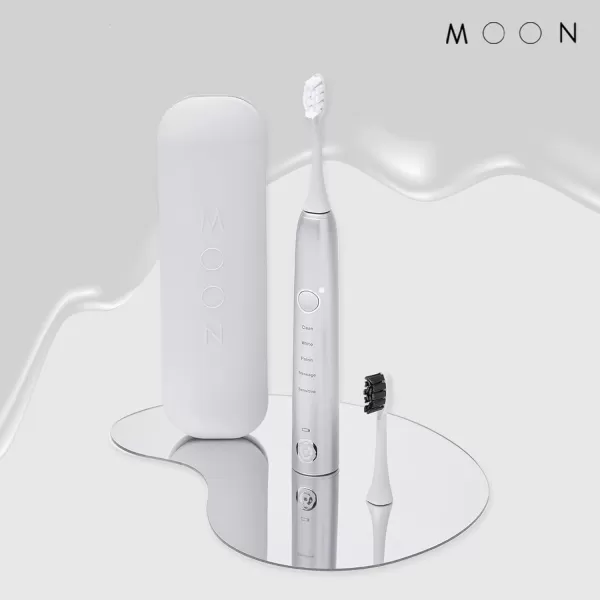 Moon Barbie The Movie x Pink Sonic Electric Toothbrush for Adults 5 Smart Modes to Clean Whiten Massage and Polish Teeth Rechargeable with Travel CasePlatinum