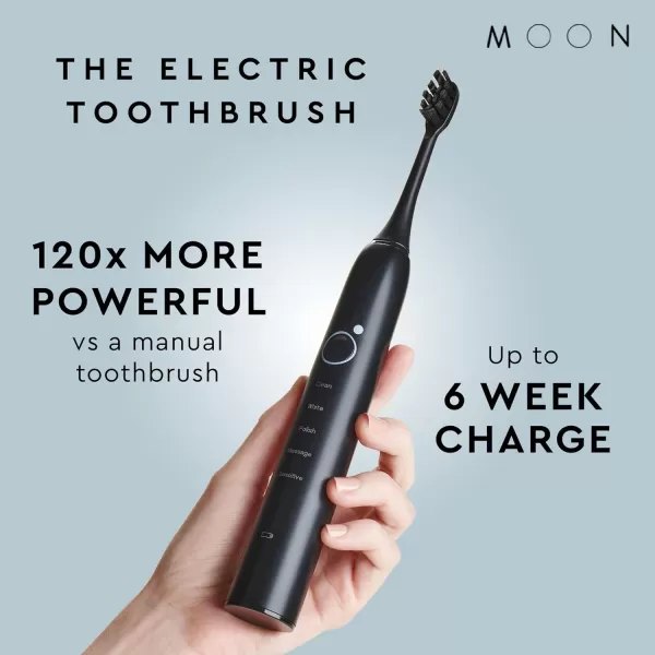 Moon Barbie The Movie x Pink Sonic Electric Toothbrush for Adults 5 Smart Modes to Clean Whiten Massage and Polish Teeth Rechargeable with Travel CaseBlack