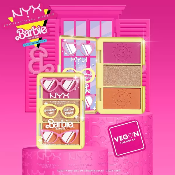 NYX PROFESSIONAL MAKEUP BARBIE Mini Cheek Palette  Greeting From BARBIE LandNYX PROFESSIONAL MAKEUP BARBIE Mini Cheek Palette  Greeting From BARBIE Land