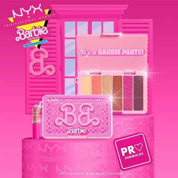 NYX PROFESSIONAL MAKEUP BARBIE Mini Eye Palette  Its a BARBIE PartyNYX PROFESSIONAL MAKEUP BARBIE Mini Eye Palette  Its a BARBIE Party