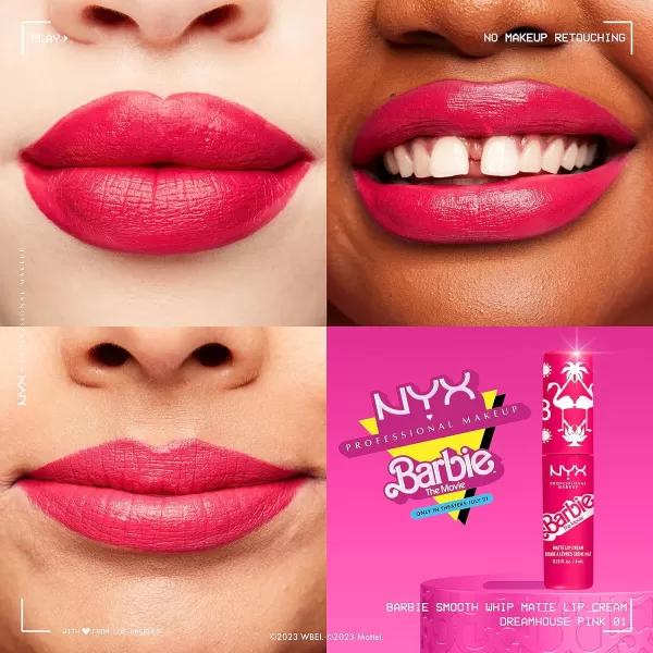 NYX PROFESSIONAL MAKEUP BARBIE Smooth Whip Lip Cream  Dreamhouse PinkSmooth Whip Lip Cream  Dreamhouse Pink