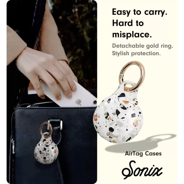 Sonix Cases for Apple AirTags with Keychain Barbie  IconicConfetti Terrazzo