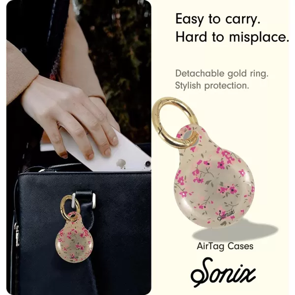 Sonix Cases for Apple AirTags with Keychain Barbie  IconicCottage Floral Pink