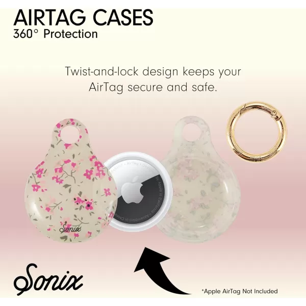 Sonix Cases for Apple AirTags with Keychain Barbie  IconicCottage Floral Pink