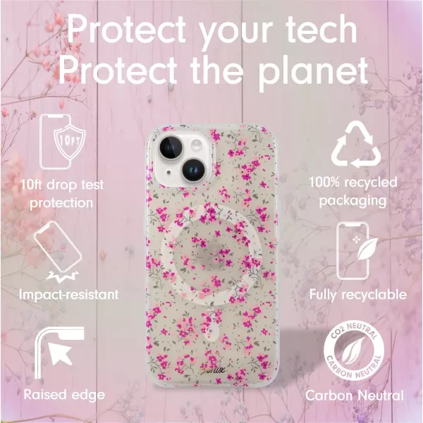 Sonix x Barbie Case for iPhone 15 Pro  Compatible with MagSafe  10ft Drop Tested  IconiciPhone 15  14  13 Cottage Floral