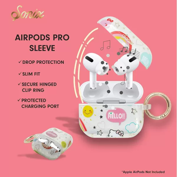 Sonix x Barbie Hard AirPods Pro Case with Keychain for AirPods Pro Palm ParadiseCosmic Hello Kitty