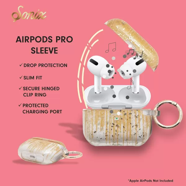 Sonix x Barbie Hard AirPods Pro Case with Keychain for AirPods Pro Palm ParadiseDrippin Gold