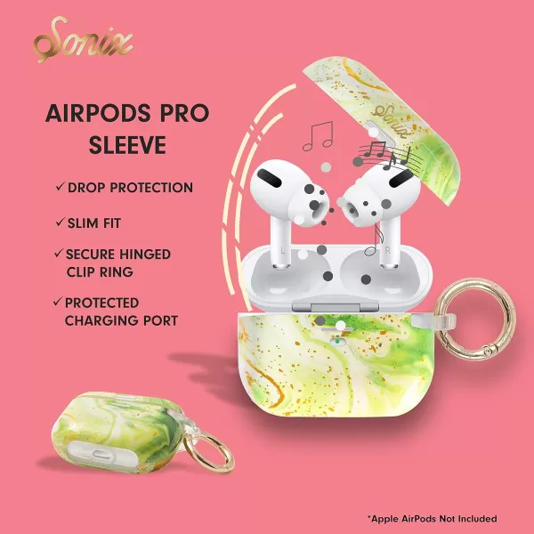 Sonix x Barbie Hard AirPods Pro Case with Keychain for AirPods Pro Palm ParadiseJade Marble