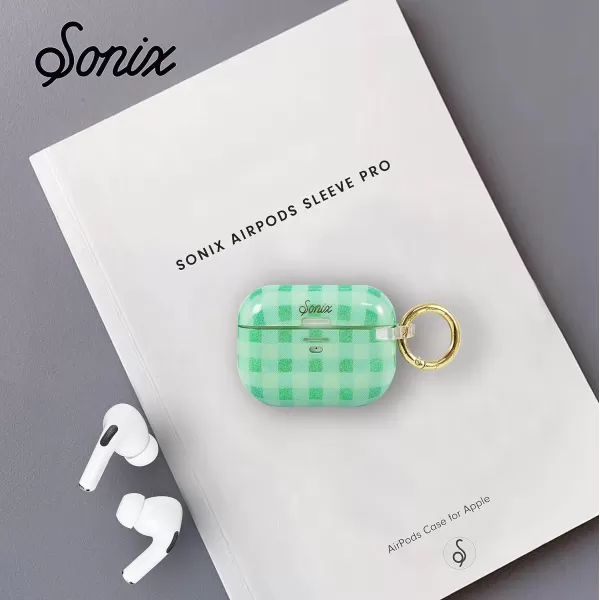 Sonix x Barbie Hard AirPods Pro Case with Keychain for AirPods Pro Palm ParadiseMinty Gingham