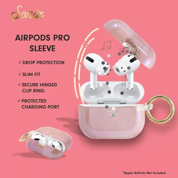 Sonix x Barbie Hard AirPods Pro Case with Keychain for AirPods Pro Palm ParadiseMother of Pearl