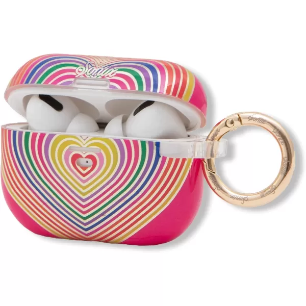 Sonix x Barbie Hard AirPods Pro Case with Keychain for AirPods Pro Palm ParadiseRainbow Hearts