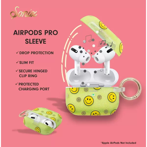 Sonix x Barbie Hard AirPods Pro Case with Keychain for AirPods Pro Palm ParadiseSmiley Yellow