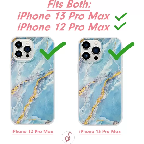 Sonix x Barbie Phone Case for iPhone 13 Pro Max  12 Pro Max  Compatible with MagSafe  10ft Drop Tested  Vintage BarbieMarble  Ice Blue Marble MS