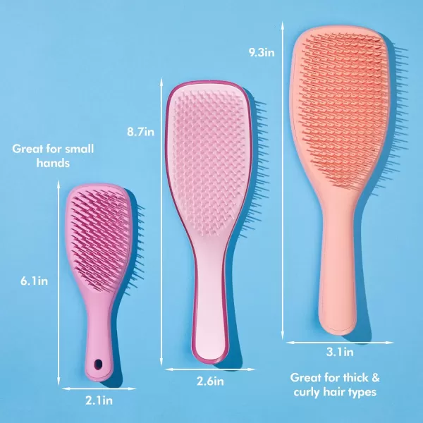 Tangle Teezer x Barbie The Ultimate Detangling Brush Dry and Wet Hair Brush Detangler for All Hair Types Totally PinkBlack Gloss Rasperry Pink Ultimate Detangler