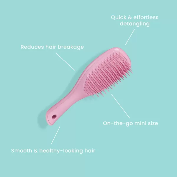 Tangle Teezer x Barbie The Ultimate Detangling Brush Dry and Wet Hair Brush Detangler for All Hair Types Totally PinkBlack Mini Ultimate Detangler