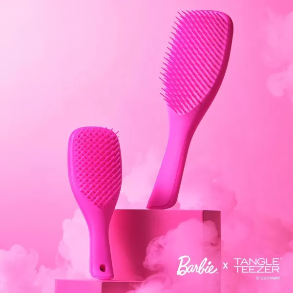 Tangle Teezer x Barbie The Ultimate Detangling Brush Dry and Wet Hair Brush Detangler for All Hair Types Totally PinkDopamine Pink Mini Ultimate Detangler