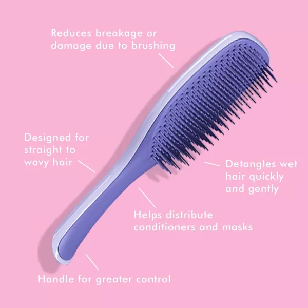 Tangle Teezer x Barbie The Ultimate Detangling Brush Dry and Wet Hair Brush Detangler for All Hair Types Totally PinkLilac Purple Ultimate Detangler