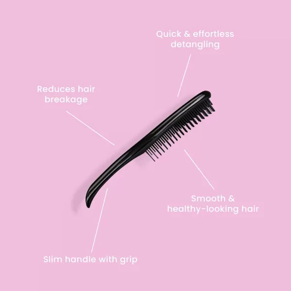 Tangle Teezer x Barbie The Ultimate Detangling Brush Dry and Wet Hair Brush Detangler for All Hair Types Totally PinkLiquorice Black Ultimate Detangler