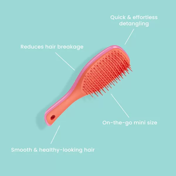 Tangle Teezer x Barbie The Ultimate Detangling Brush Dry and Wet Hair Brush Detangler for All Hair Types Totally PinkLollipop Mini Ultimate Detangler