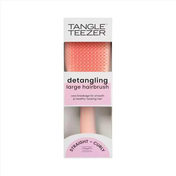 Tangle Teezer x Barbie The Ultimate Detangling Brush Dry and Wet Hair Brush Detangler for All Hair Types Totally PinkPeach Glow Large Ultimate Detangler