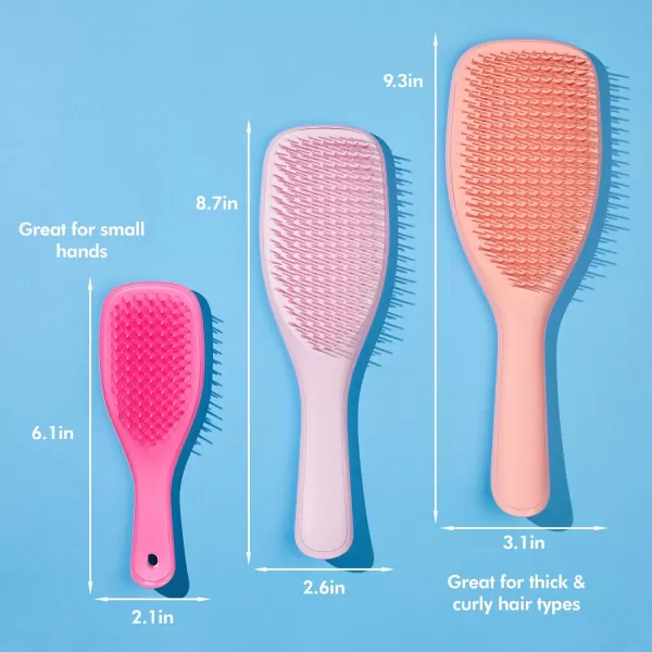 Tangle Teezer x Barbie The Ultimate Detangling Brush Dry and Wet Hair Brush Detangler for All Hair Types Totally PinkPink Sherbert Mini Ultimate Detangler