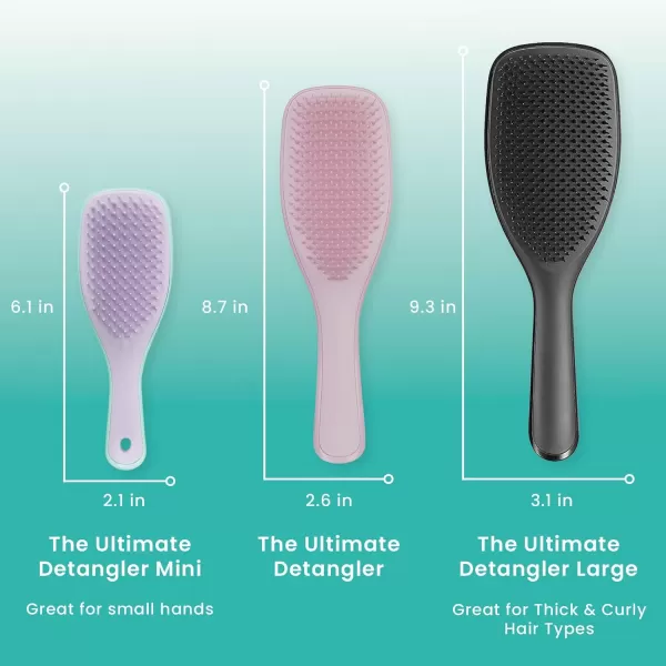 Tangle Teezer x Barbie The Ultimate Detangling Brush Dry and Wet Hair Brush Detangler for All Hair Types Totally PinkWisteria Leaf Mini Ultimate Detangler