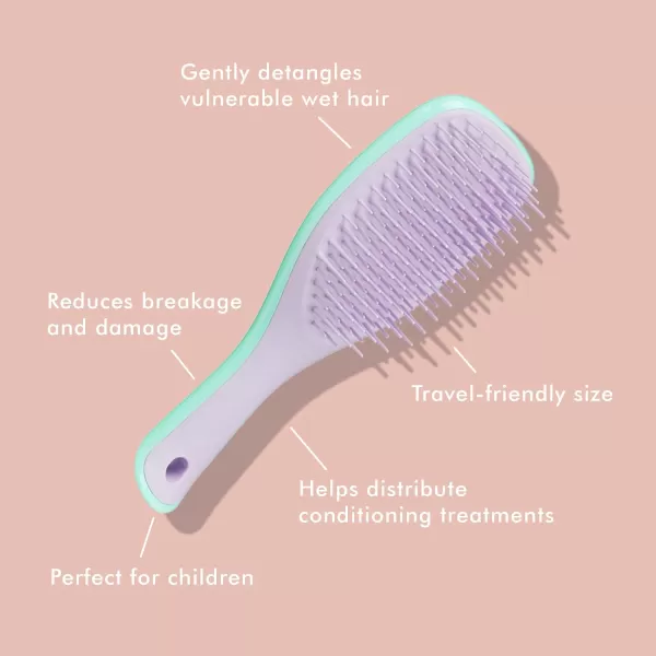 Tangle Teezer x Barbie The Ultimate Detangling Brush Dry and Wet Hair Brush Detangler for All Hair Types Totally PinkWisteria Leaf Mini Ultimate Detangler