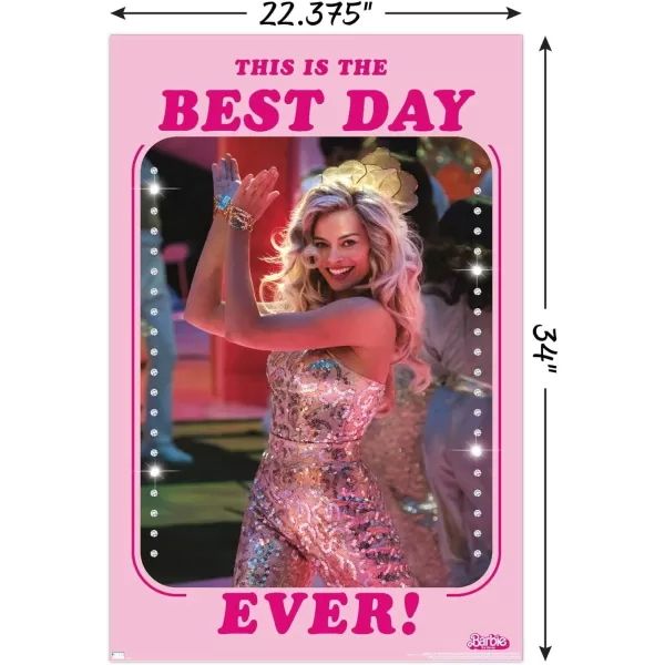 Trends International Mattel Barbie The MovieBest Day Ever Wall Poster 2237 x 3400 Unframed VersionTrends International Mattel Barbie The MovieBest Day Ever Wall Poster 2237 x 3400 Unframed Version