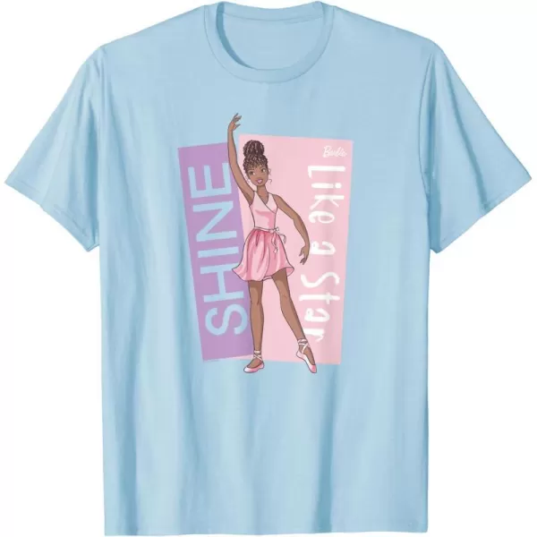 Barbie  Ballerina Barbie  Pink Leotard Shine Like a Star TShirtBaby Blue