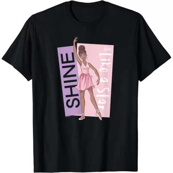 Barbie  Ballerina Barbie  Pink Leotard Shine Like a Star TShirtBlack