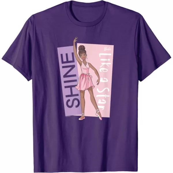 Barbie  Ballerina Barbie  Pink Leotard Shine Like a Star TShirtPurple