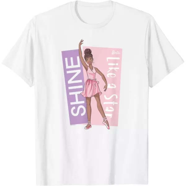 Barbie  Ballerina Barbie  Pink Leotard Shine Like a Star TShirtWhite