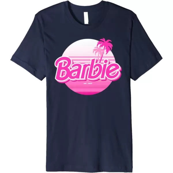 Barbie  Barbie Summer Logo Premium TShirtNavy Blue