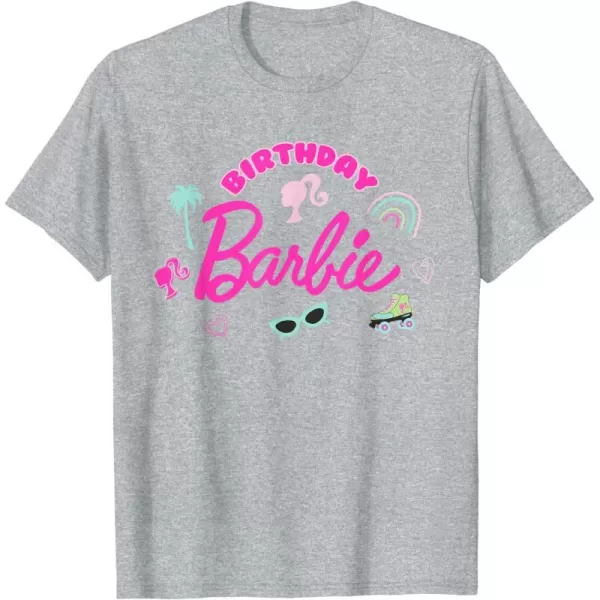 Barbie  Birthday Barbie Icons TShirtHeather Grey