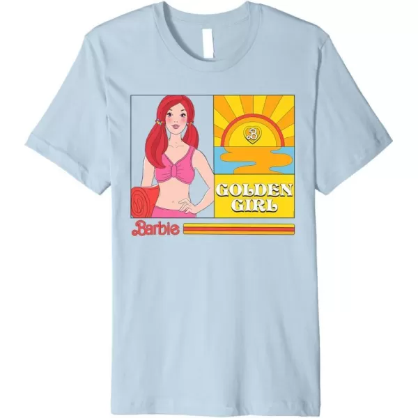 Barbie  Golden Girl Sunset Premium TShirtBaby Blue