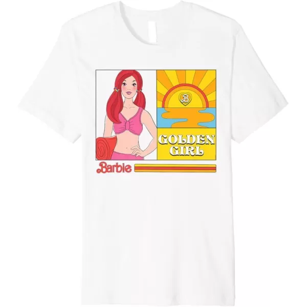 Barbie  Golden Girl Sunset Premium TShirtWhite