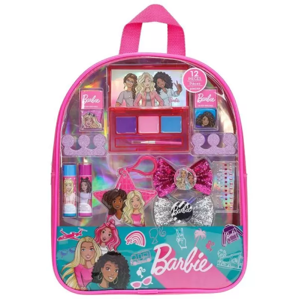 Barbie  Townley Girl Backpack Cosmetic Makeup Gift Bag Set 12 Pcs includes Lip Gloss Nail Polish amp Hair Accessories for Kids Teen Tween Girls Ages 3 perfect for Parties Sleepovers and MakeoversBarbie  Townley Girl Backpack Cosmetic Makeup Gift Bag Set 12 Pcs includes Lip Gloss Nail Polish amp Hair Accessories for Kids Teen Tween Girls Ages 3 perfect for Parties Sleepovers and Makeovers