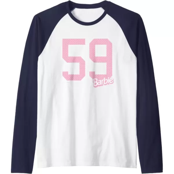 Barbie 59 Raglan Baseball TeeNavy BlueWhite