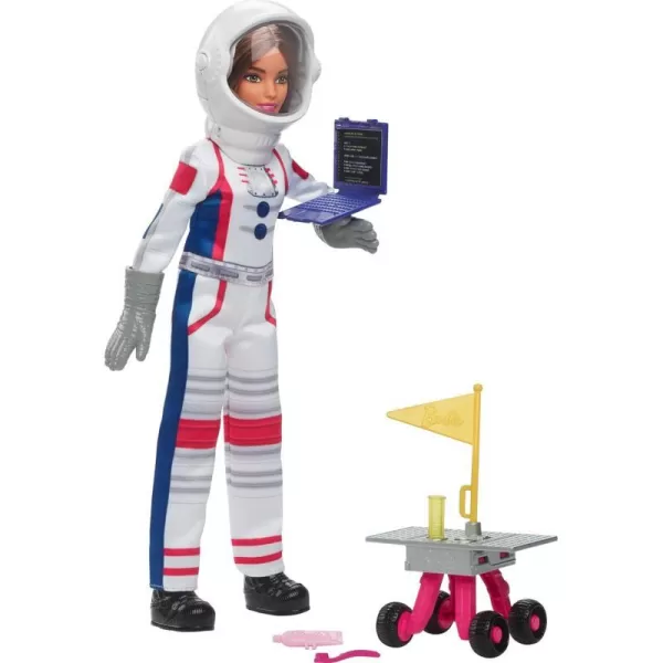 Barbie 65th Anniversary Doll amp 10 Accessories Astronaut Set with Brunette Doll Rolling Rover Space Helmet with Flipping Shield amp MoreAstronaut