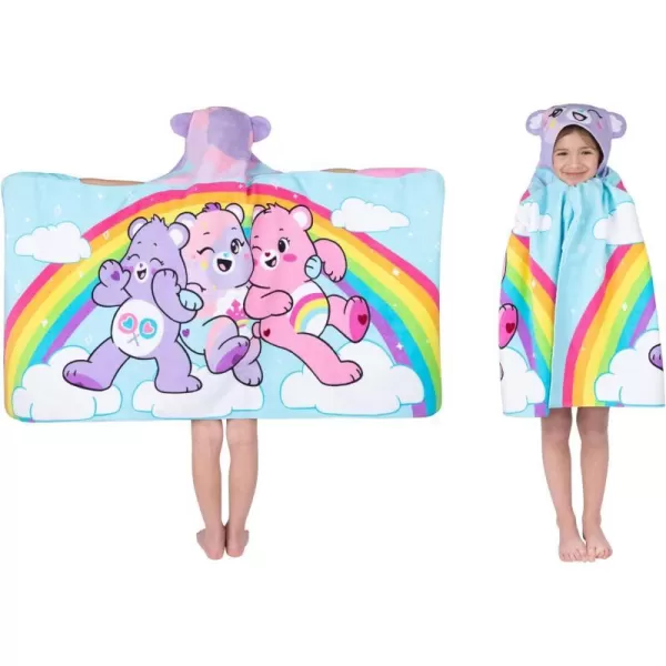 Barbie BathPoolBeach Soft Cotton Terry Hooded Towel Wrap 24 in x 50 in By Franco Kids24 in x 50 in Care Bears