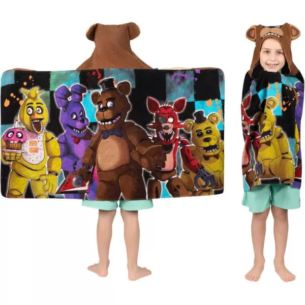 Barbie BathPoolBeach Soft Cotton Terry Hooded Towel Wrap 24 in x 50 in By Franco Kids24 in x 50 in Five Nights at Freddys