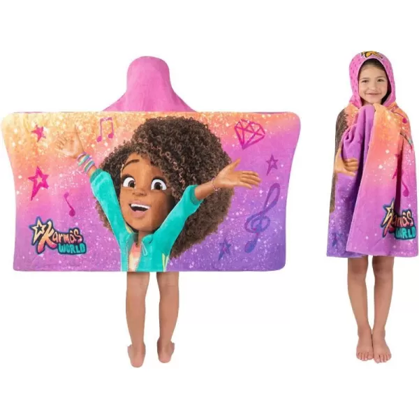 Barbie BathPoolBeach Soft Cotton Terry Hooded Towel Wrap 24 in x 50 in By Franco KidsLarge Karmas World