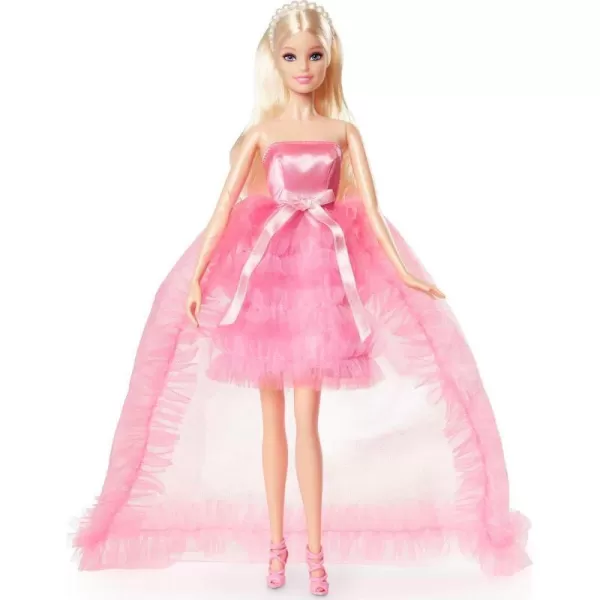 Barbie Birthday Wishes Doll with Blonde Hair and Pink Satin and Tulle Dress Special Occasion Gifts and CollectiblesBarbie Birthday Wishes Doll with Blonde Hair and Pink Satin and Tulle Dress Special Occasion Gifts and Collectibles