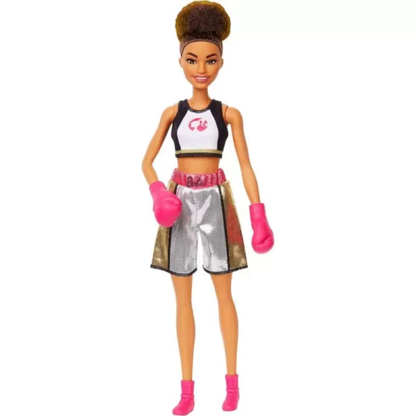 Barbie Boxer Brunette Doll Metallic Shorts amp Pink Gloves Ages 3Modern